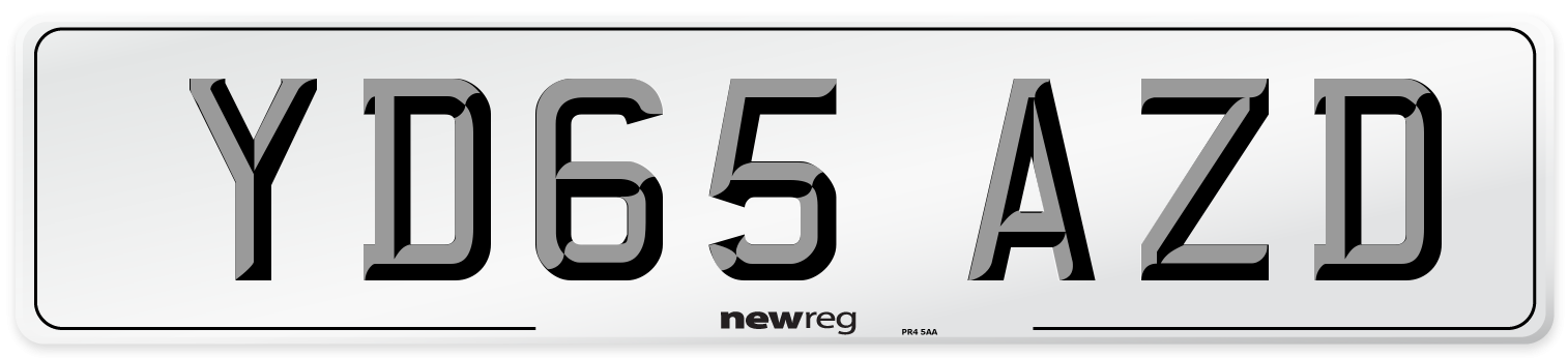 YD65 AZD Number Plate from New Reg